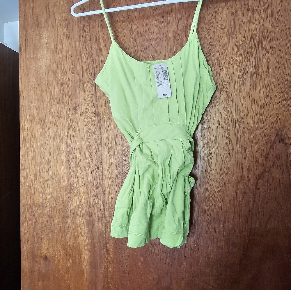Lime Green Spaghetti Strap Dress